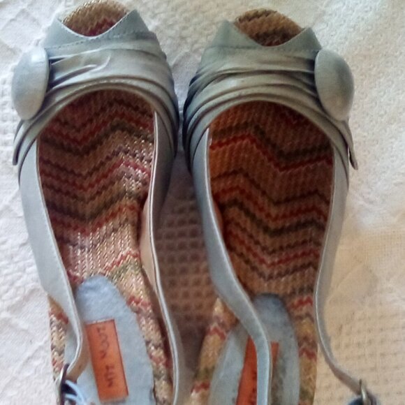 MIZ MOOZ  Leather wooden platform sandals Size 8 Strap Enclosure - Picture 1 of 8